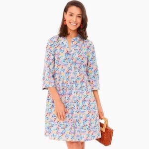 Tuckernuck Liberty London Fabrics 100% Silk de Chine Pleated Dress Medium New